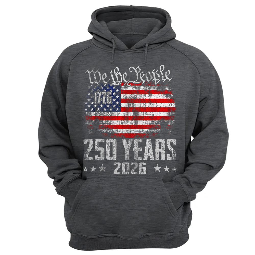 USA 250th Anniversary T-Shirt, America 250 Years 1776-2026 Fourth of July Tee Hv01