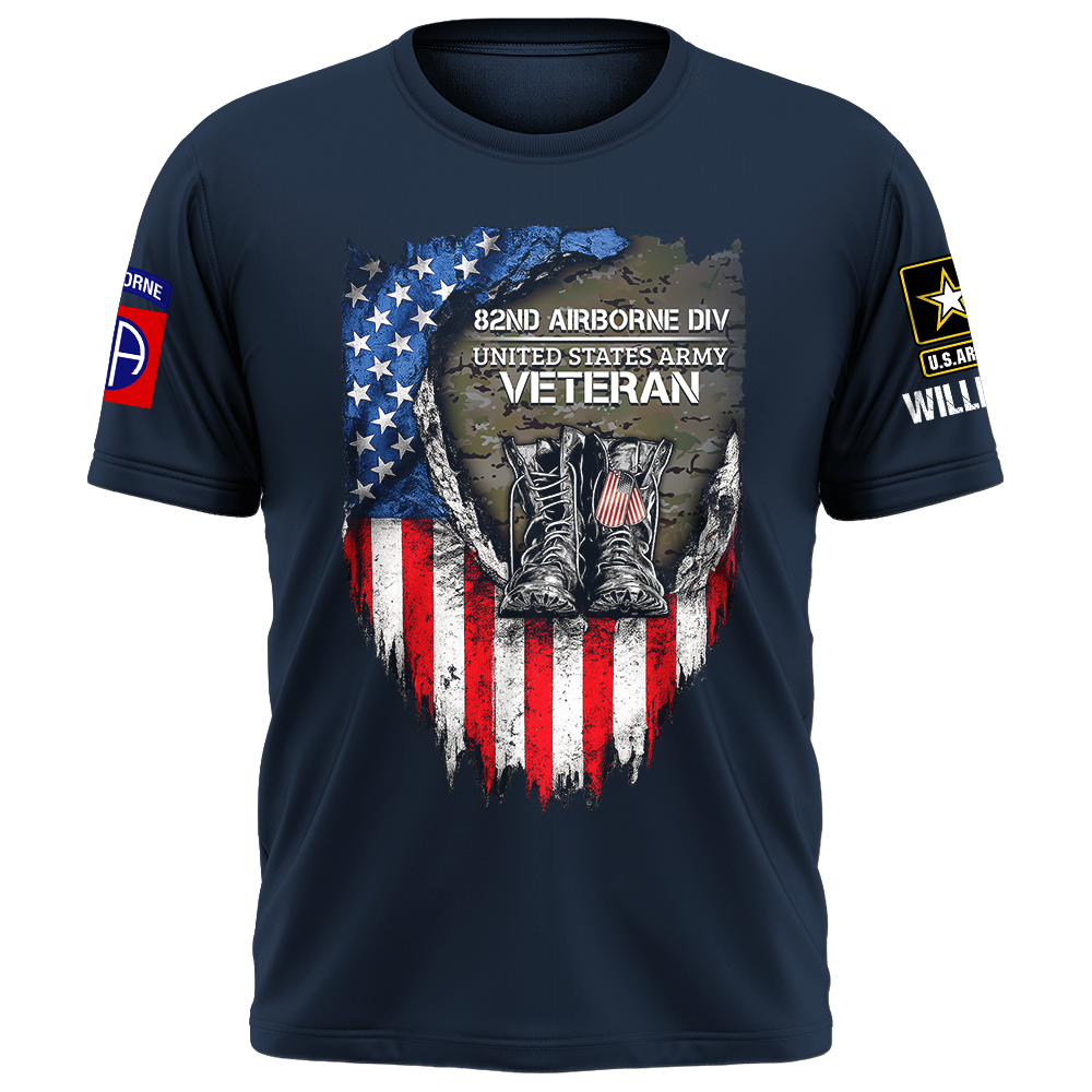 Custom Veteran Shirt Military Unit Patch Shirts Division Veteran Gift K1702 Trhn