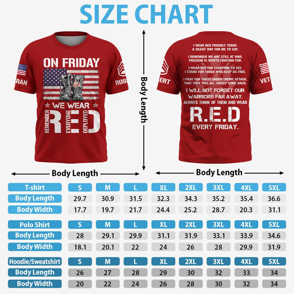 RED Friday – Remember Everyone Deployed Custom Shirt Available All Military Branches K1702 Trhn