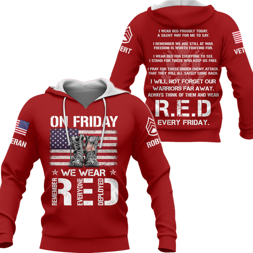 RED Friday – Remember Everyone Deployed Custom Shirt Available All Military Branches K1702 Trhn