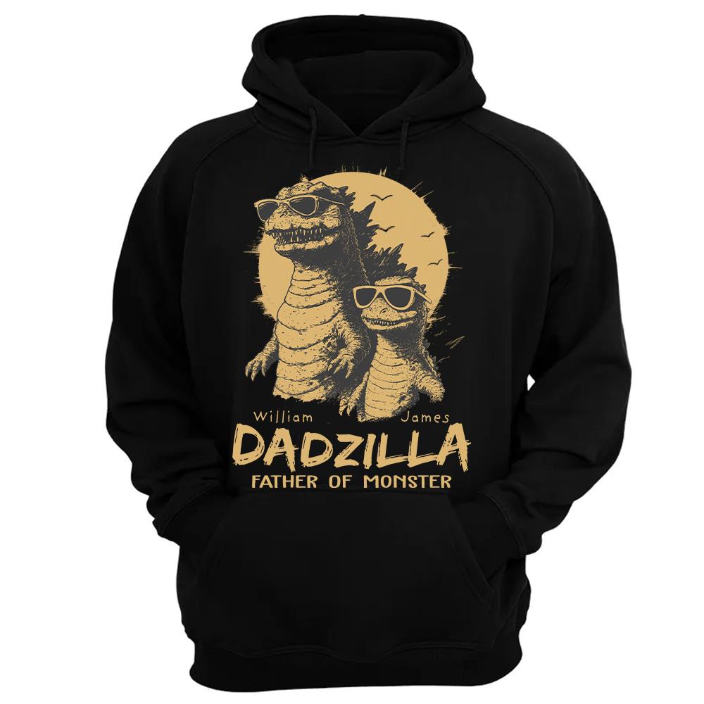 Personalized Dadzilla T-Shirt Father Day Gifts for Dad Funny Papa Tshirt Cool Daddy Dinosaur Tee Hv01