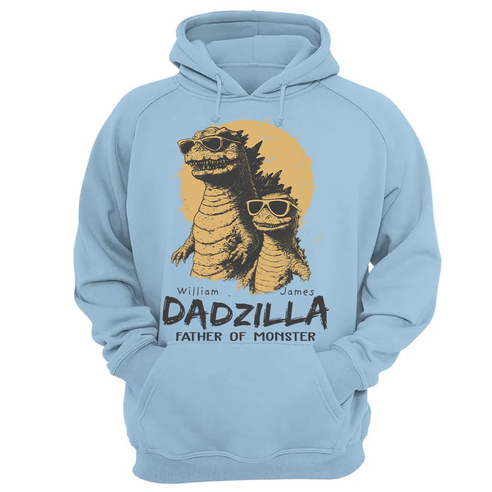 Personalized Dadzilla T-Shirt Father Day Gifts for Dad Funny Papa Tshirt Cool Daddy Dinosaur Tee Hv01