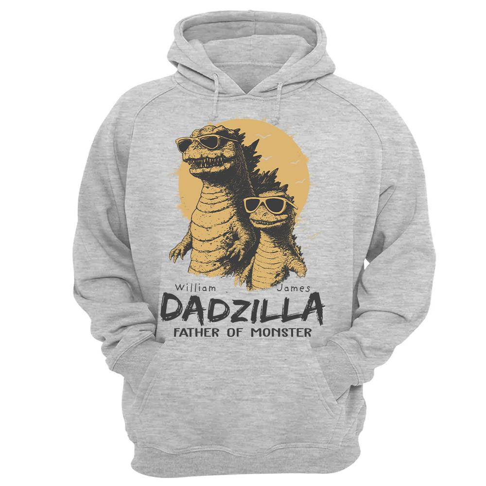 Personalized Dadzilla T-Shirt Father Day Gifts for Dad Funny Papa Tshirt Cool Daddy Dinosaur Tee Hv01