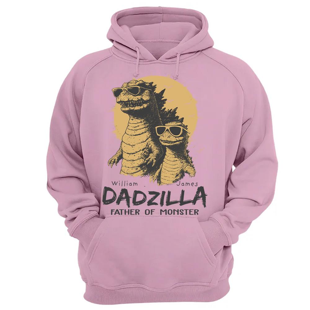 Personalized Dadzilla T-Shirt Father Day Gifts for Dad Funny Papa Tshirt Cool Daddy Dinosaur Tee Hv01