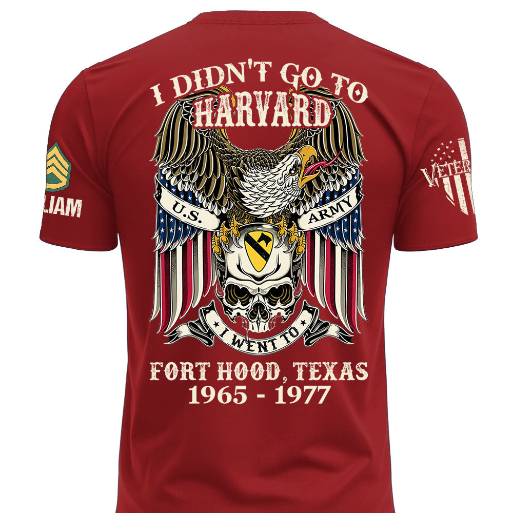Custom Veteran Shirt I Didn't Go To Harvard I Went To Military Base Gift For Veterans K1702 MT2