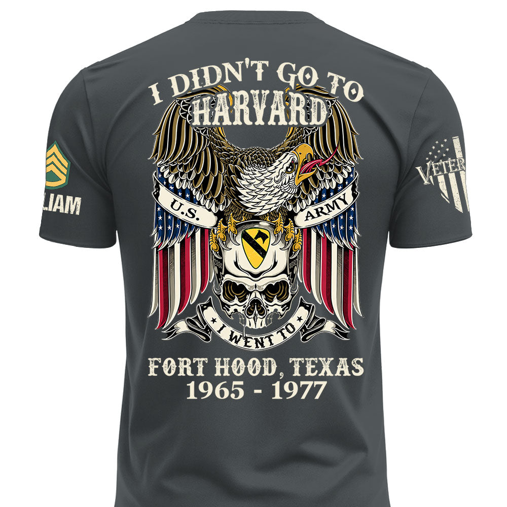 Custom Veteran Shirt I Didn't Go To Harvard I Went To Military Base Gift For Veterans K1702 MT2