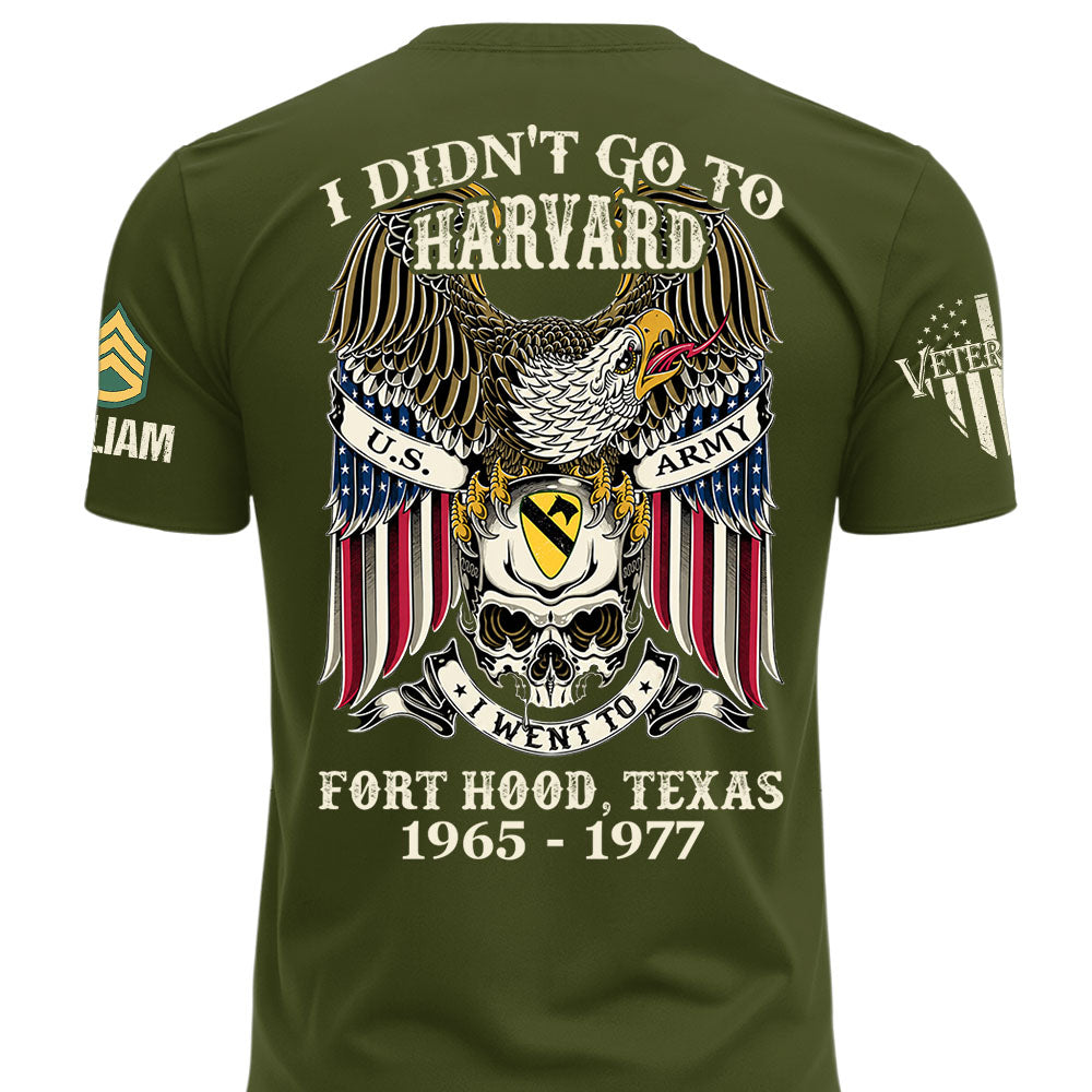 Custom Veteran Shirt I Didn't Go To Harvard I Went To Military Base Gift For Veterans K1702 MT2