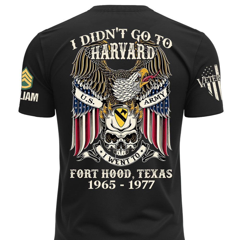 Custom Veteran Shirt I Didn't Go To Harvard I Went To Military Base Gift For Veterans K1702 MT2
