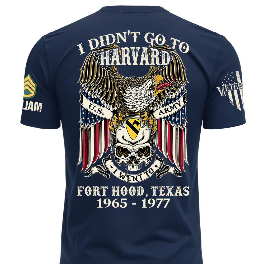 Custom Veteran Shirt I Didn't Go To Harvard I Went To Military Base Gift For Veterans K1702 MT2