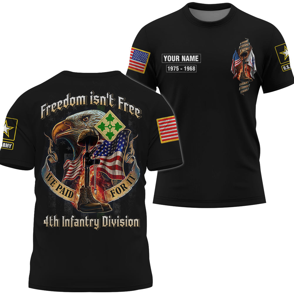 Personalized Shirt Freedom isn't Free We Paid For It U.S Veteran All Over Print Shirt For Veterans K1702