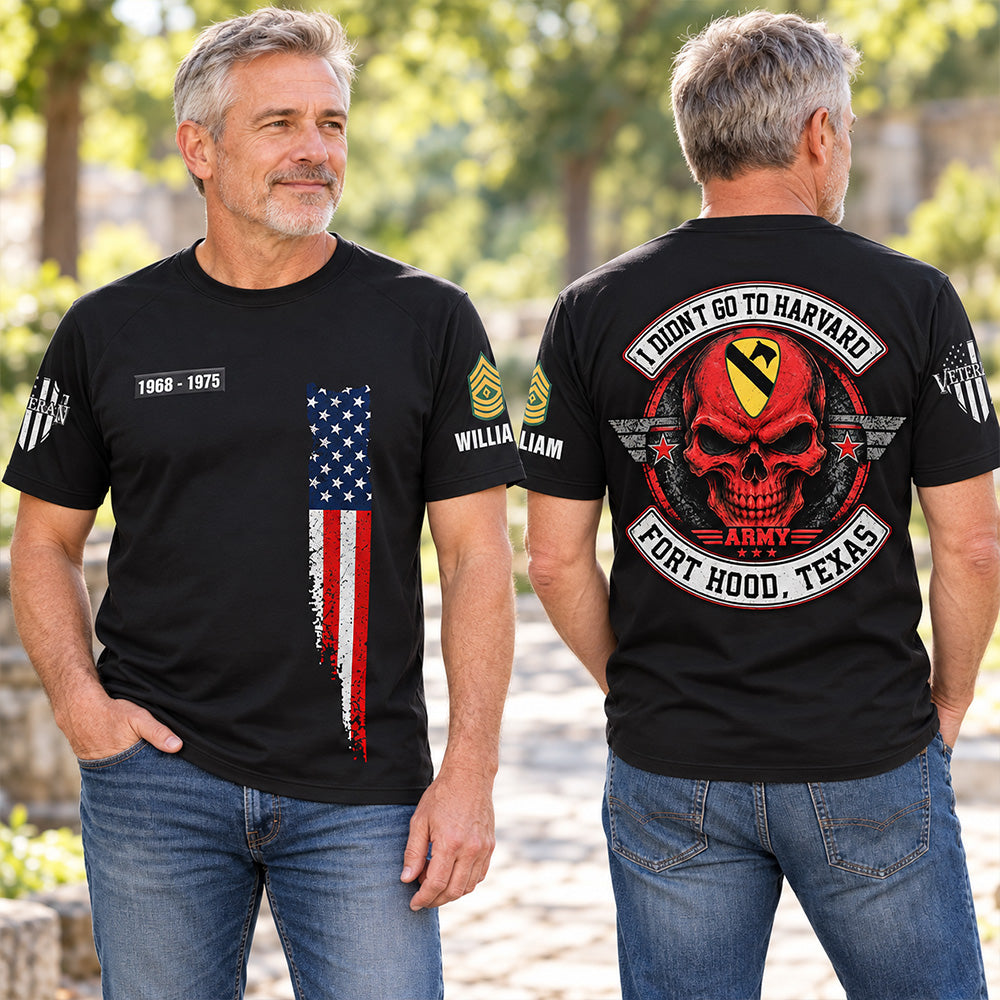Custom Veteran Shirt I Didn't Go To Harvard I Went to Military Base Personalized Shirt For Veterans K1702 MT2