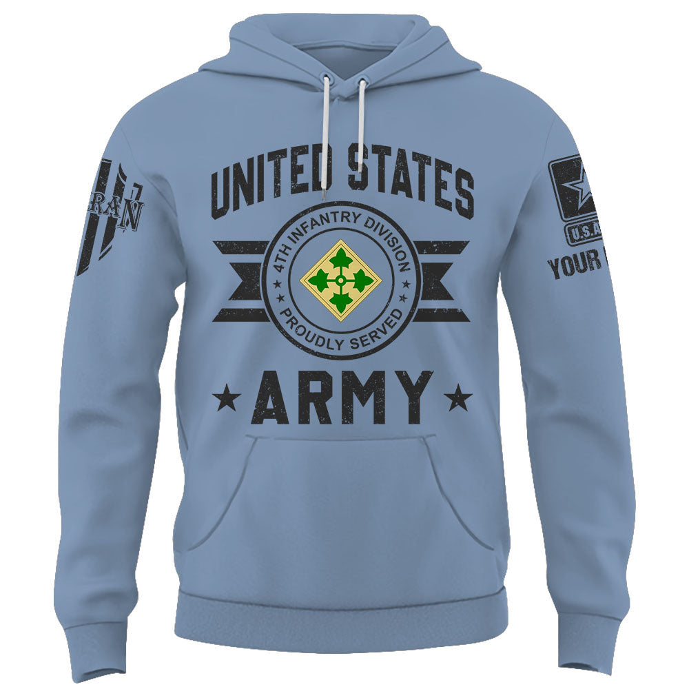 US Military Veteran Shirt With Unit Patches Military Personalized Shirt For Veteran K1702