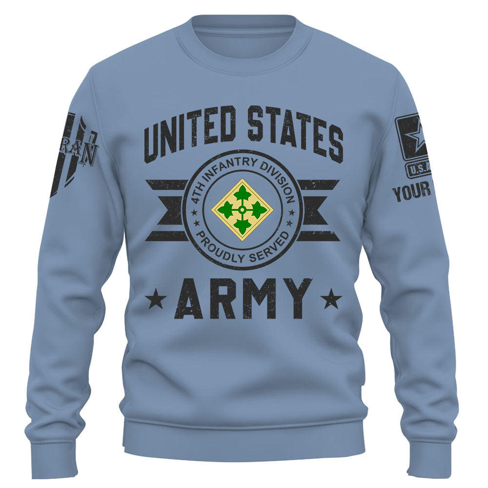 US Military Veteran Shirt With Unit Patches Military Personalized Shirt For Veteran K1702