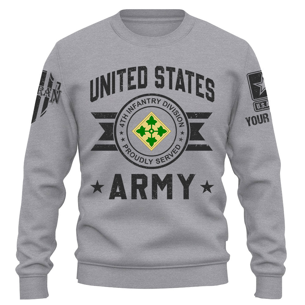 US Military Veteran Shirt With Unit Patches Military Personalized Shirt For Veteran K1702