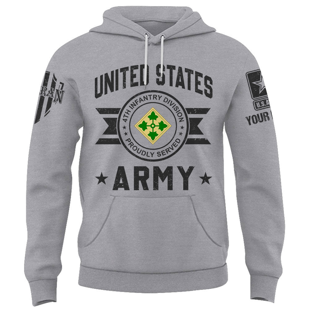 US Military Veteran Shirt With Unit Patches Military Personalized Shirt For Veteran K1702