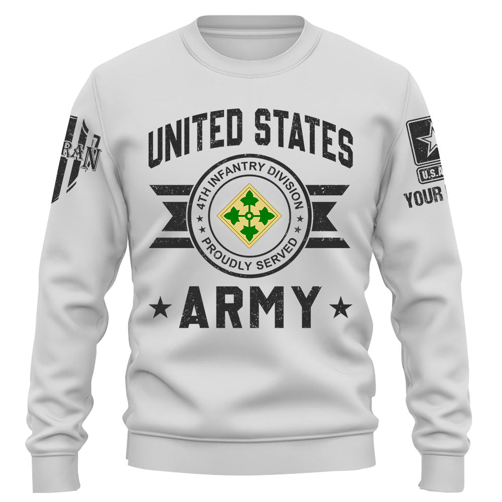 US Military Veteran Shirt With Unit Patches Military Personalized Shirt For Veteran K1702