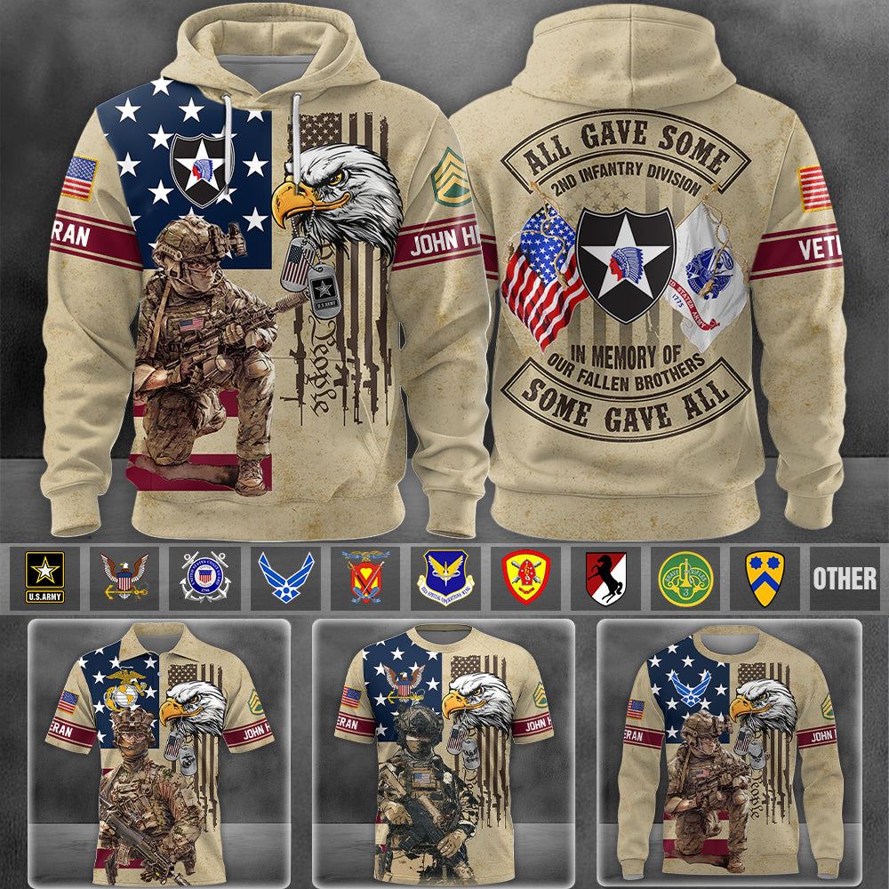 Personalized All Over Print Shirt All Gave Some Some Gave All In Memory Of Our Fallen Brothers Gift For Veteran K1702 Trhn