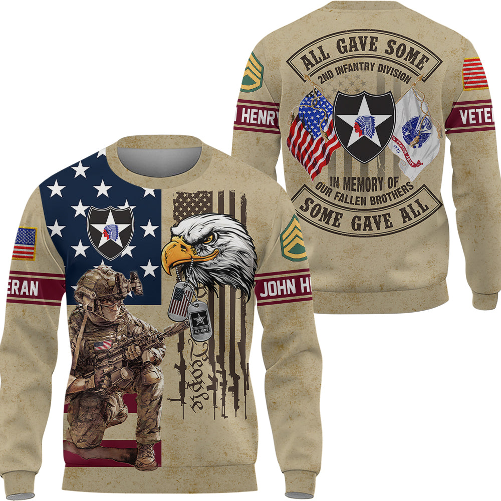 Personalized All Over Print Shirt All Gave Some Some Gave All In Memory Of Our Fallen Brothers Gift For Veteran K1702 Trhn