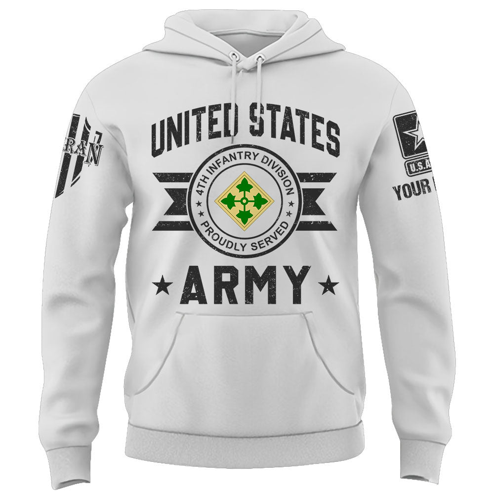 US Military Veteran Shirt With Unit Patches Military Personalized Shirt For Veteran K1702