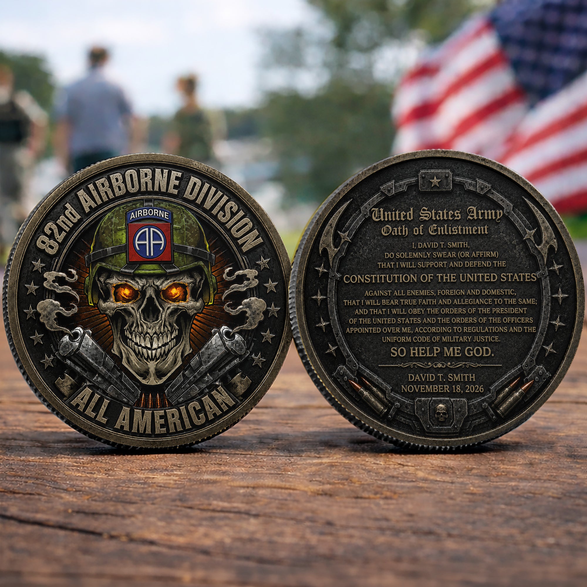 Custom Commemorative Coin Oath of Enlistment Military Gift For Veteran K1702 MT2