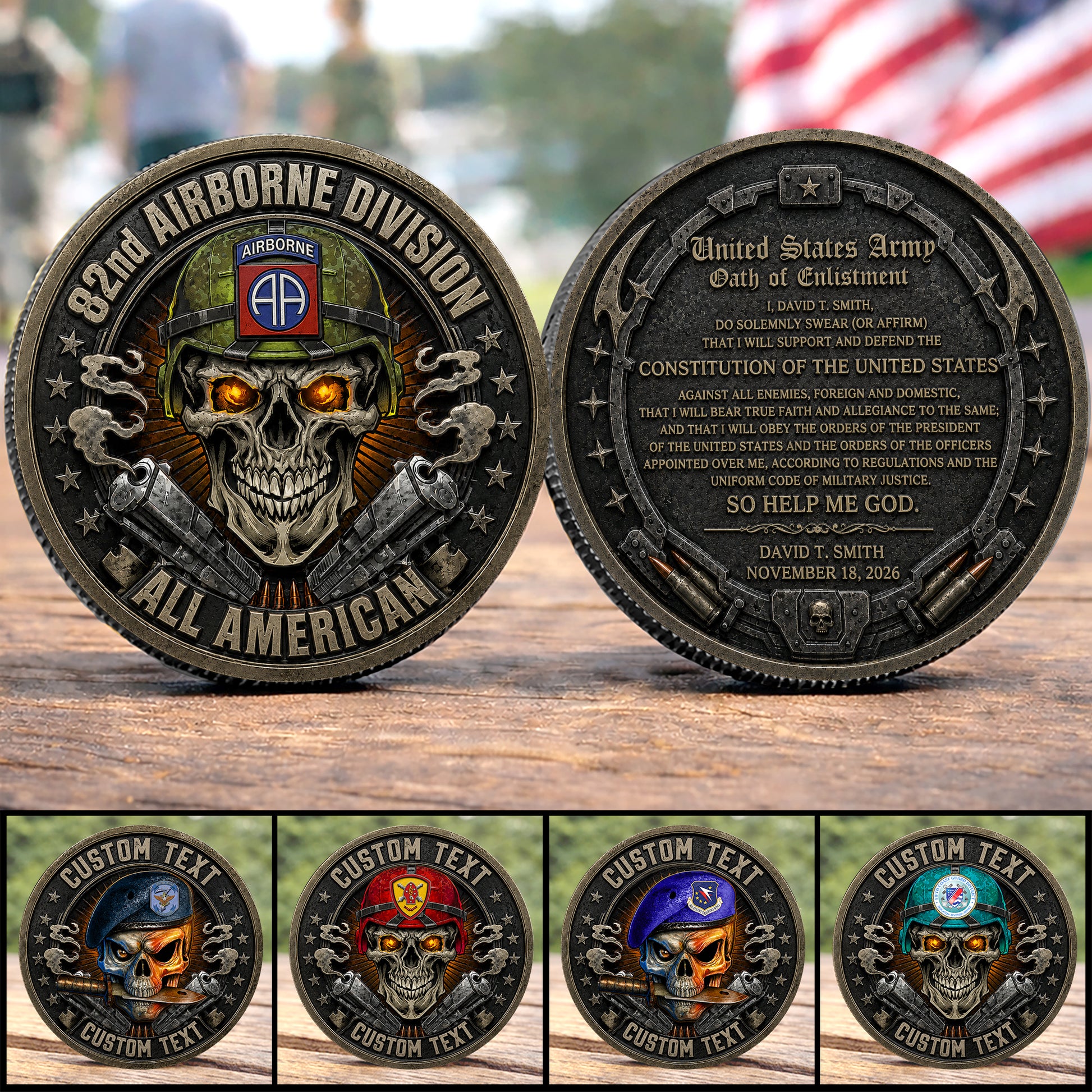 Custom Commemorative Coin Oath of Enlistment Military Gift For Veteran K1702 MT2
