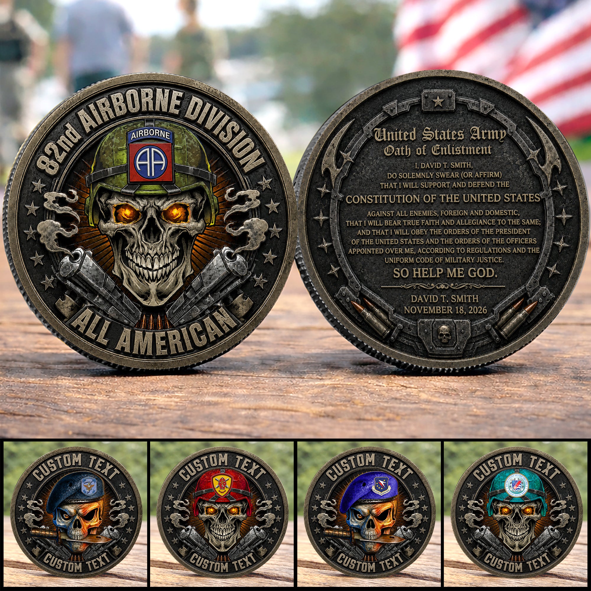 Custom Commemorative Coin Oath of Enlistment Military Gift For Veteran K1702 MT2