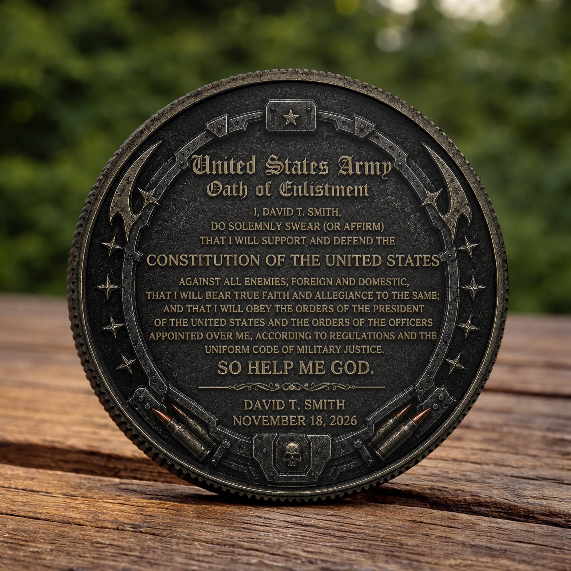 Custom Commemorative Coin Oath of Enlistment Military Gift For Veteran K1702 MT2