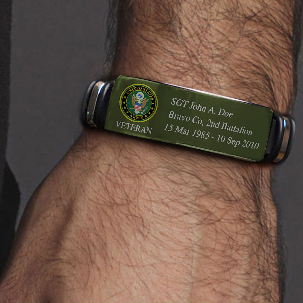 Military Bracelet Custom All Military Branches Pattern Camo Design Gift For Veteran K1702 Trhn