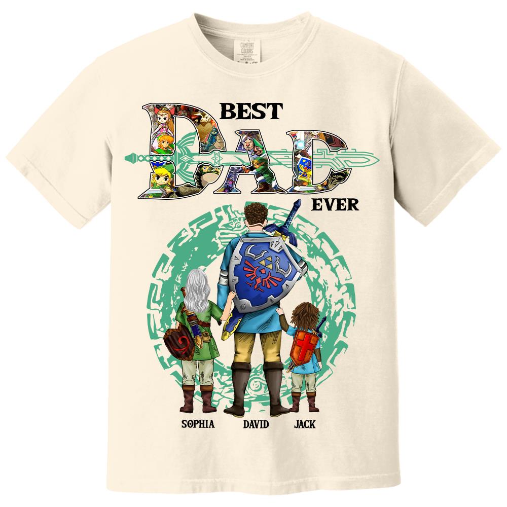 Best Dad Ever, Personalized The Legend Of Dad Shirt With Kids Name Custom, Gift For Dad, Gift For Grandpa, Best Gift For Father's Day MI209 Hv01