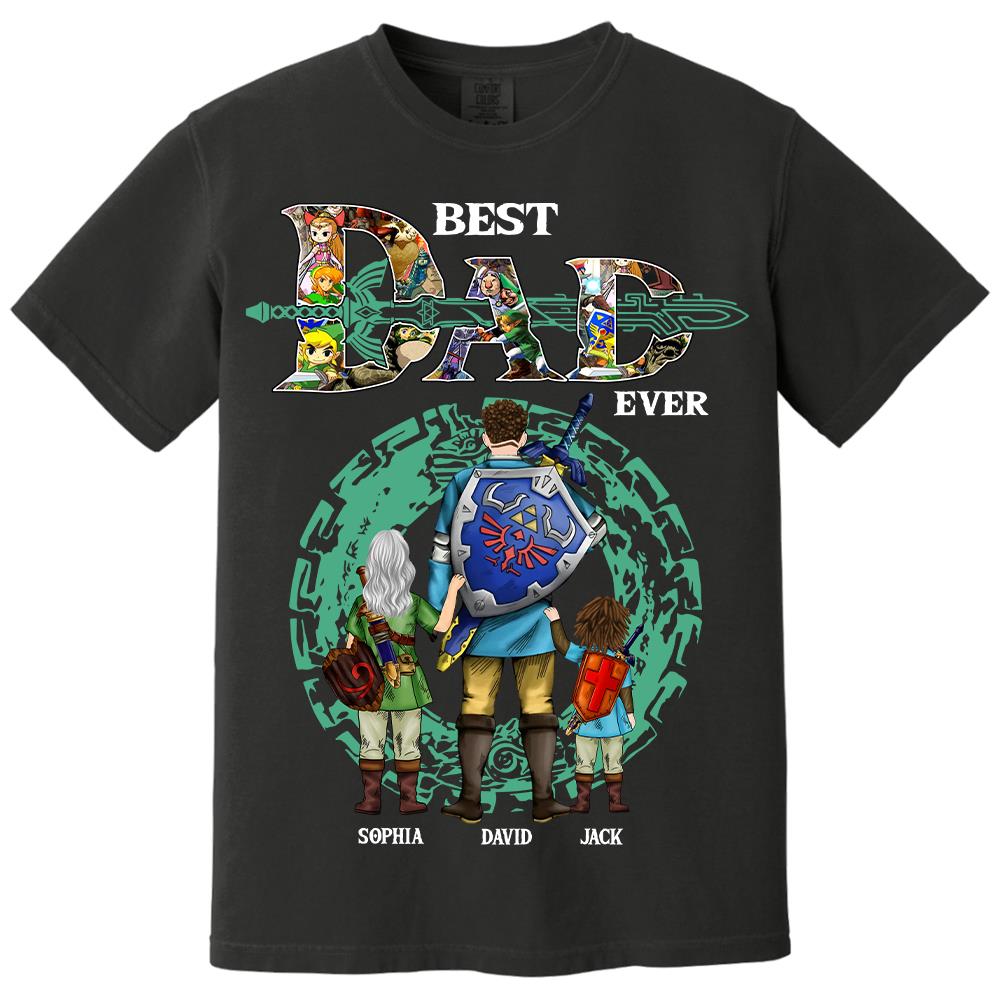 Best Dad Ever, Personalized The Legend Of Dad Shirt With Kids Name Custom, Gift For Dad, Gift For Grandpa, Best Gift For Father's Day MI209 Hv01
