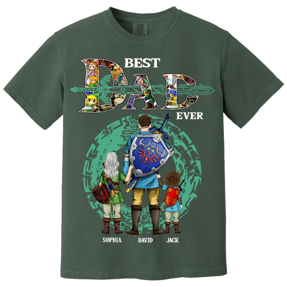 Best Dad Ever, Personalized The Legend Of Dad Shirt With Kids Name Custom, Gift For Dad, Gift For Grandpa, Best Gift For Father's Day MI209 Hv01