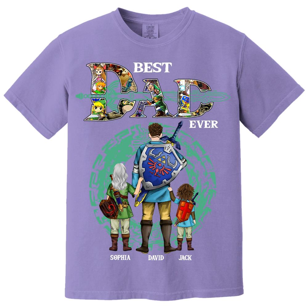 Best Dad Ever, Personalized The Legend Of Dad Shirt With Kids Name Custom, Gift For Dad, Gift For Grandpa, Best Gift For Father's Day MI209 Hv01