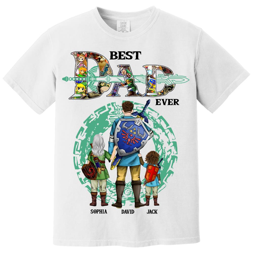Best Dad Ever, Personalized The Legend Of Dad Shirt With Kids Name Custom, Gift For Dad, Gift For Grandpa, Best Gift For Father's Day MI209 Hv01