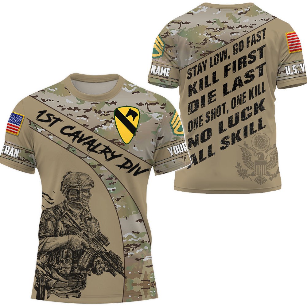 Personalized All Over Print Veteran Shirt Custom All Military Branch All US Military Unit Patches K1702