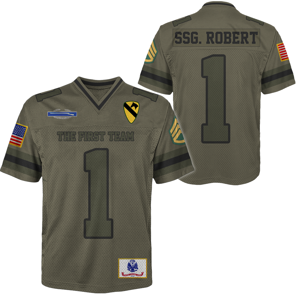 Custom Jersey Football Military Shirt Gift For Veterans Soldier K1702