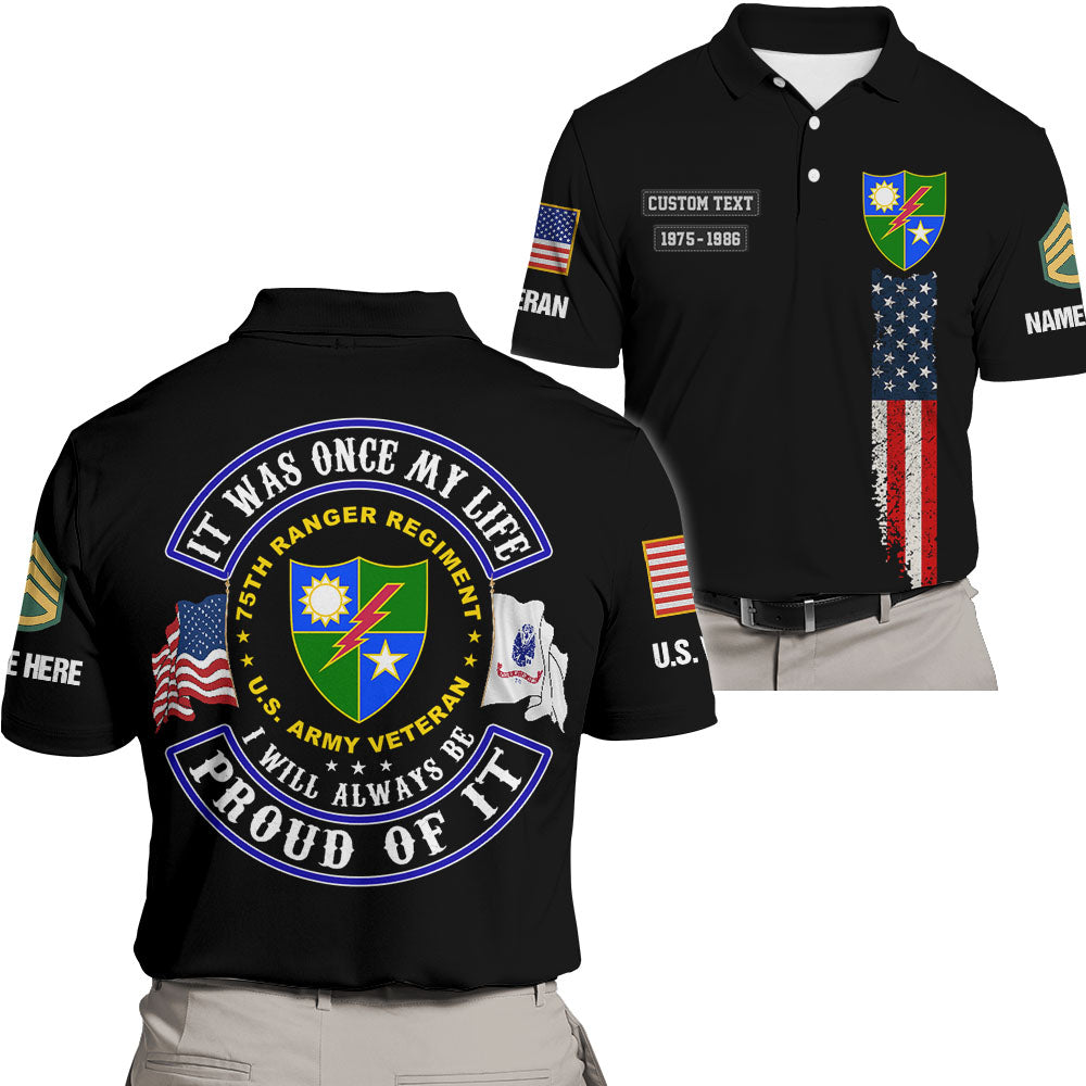 Personalized All Over Print Shirt It Was Once My Life US Veteran I Will Always Be Proud Of It Gift For Veterans K1702 Trhn