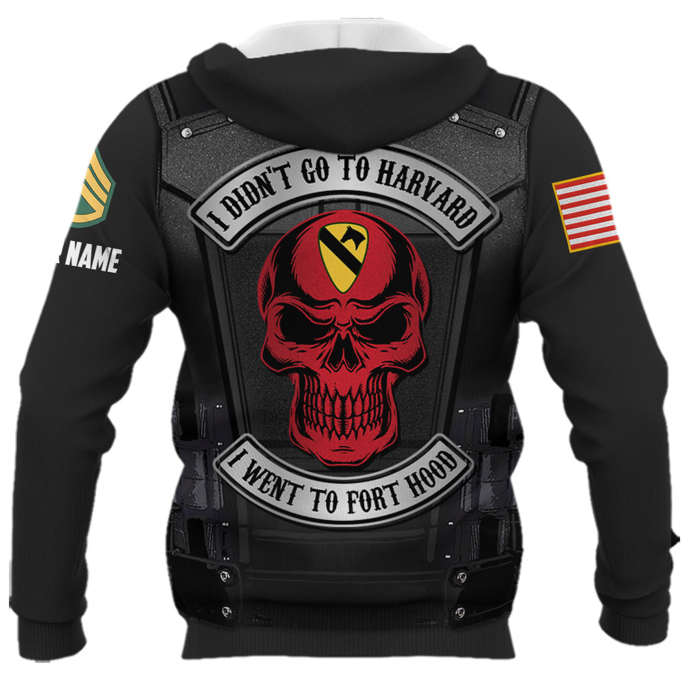 I Didn't Go To Harvard I Went to Military Base Camouflage Military Personalized Shirt For US Veteran K1702 Trhn