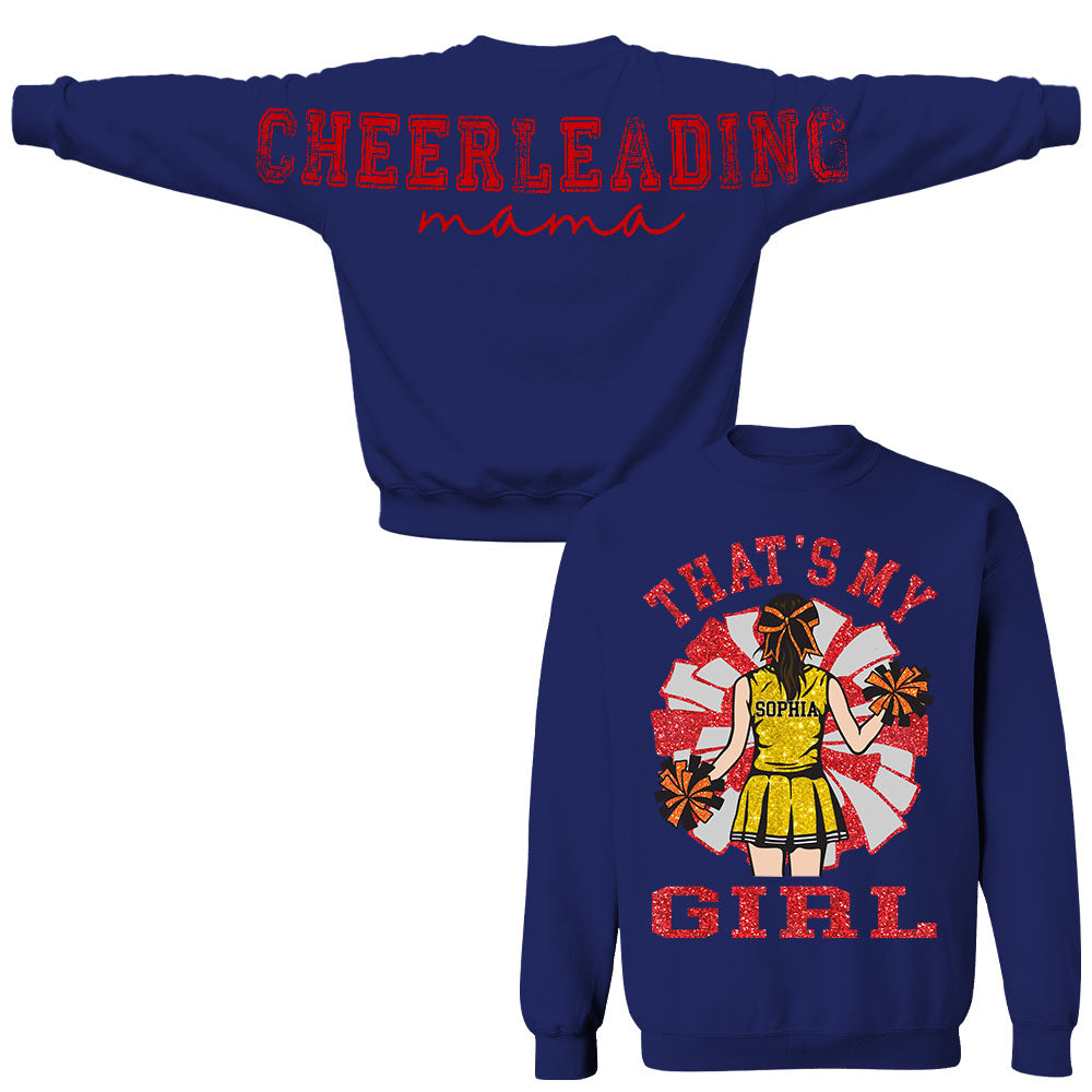 Personalized That's My Girl Cheerleading Mom Shirt, Custom Large Back Graphic Cheer, Gift For Cheer Mom Cheerleader Lovers MI209 Nh00