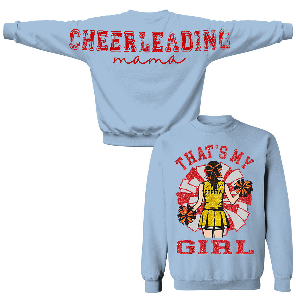 Personalized That's My Girl Cheerleading Mom Shirt, Custom Large Back Graphic Cheer, Gift For Cheer Mom Cheerleader Lovers MI209 Nh00