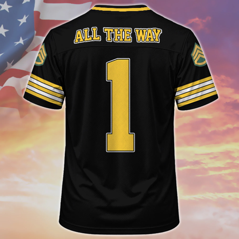 Custom US Military Football Jersey Available All Branches Rank Division Name For Military Retirement Veteran Dad Grandpa K1702 MT2
