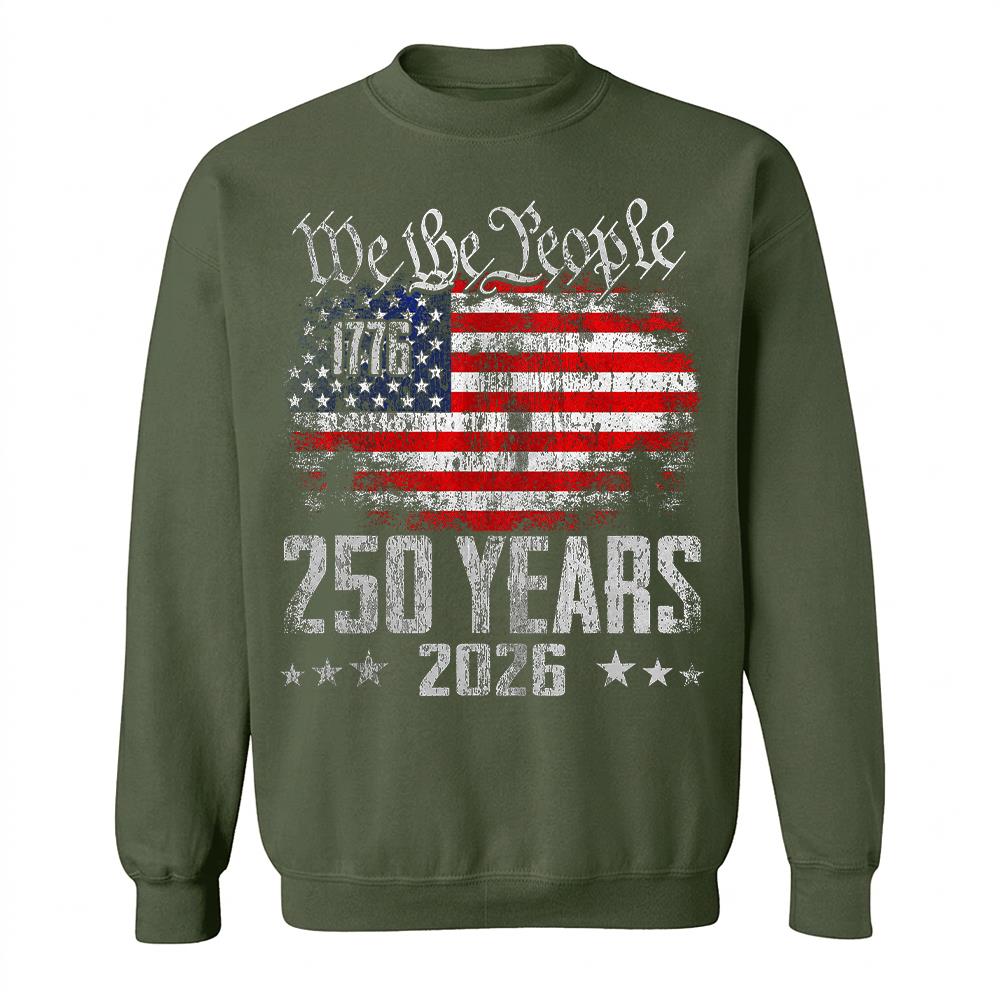 USA 250th Anniversary T-Shirt, America 250 Years 1776-2026 Fourth of July Tee Hv01