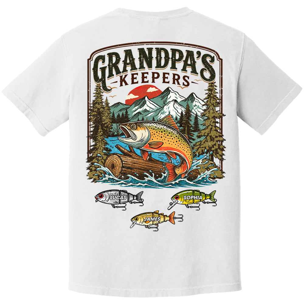 Grandpa’s Keepers T-Shirt – Personalized Fishing Grandpa Shirt T24