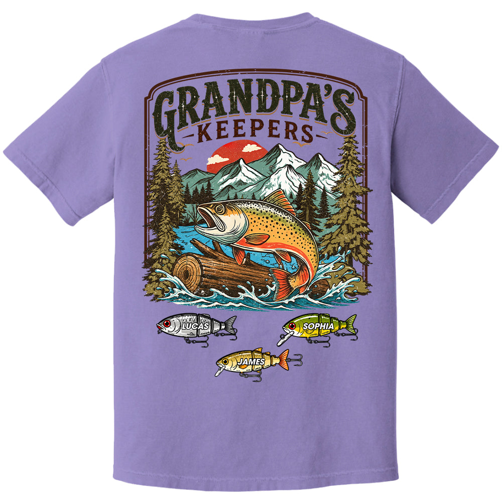 Grandpa’s Keepers T-Shirt – Personalized Fishing Grandpa Shirt T24