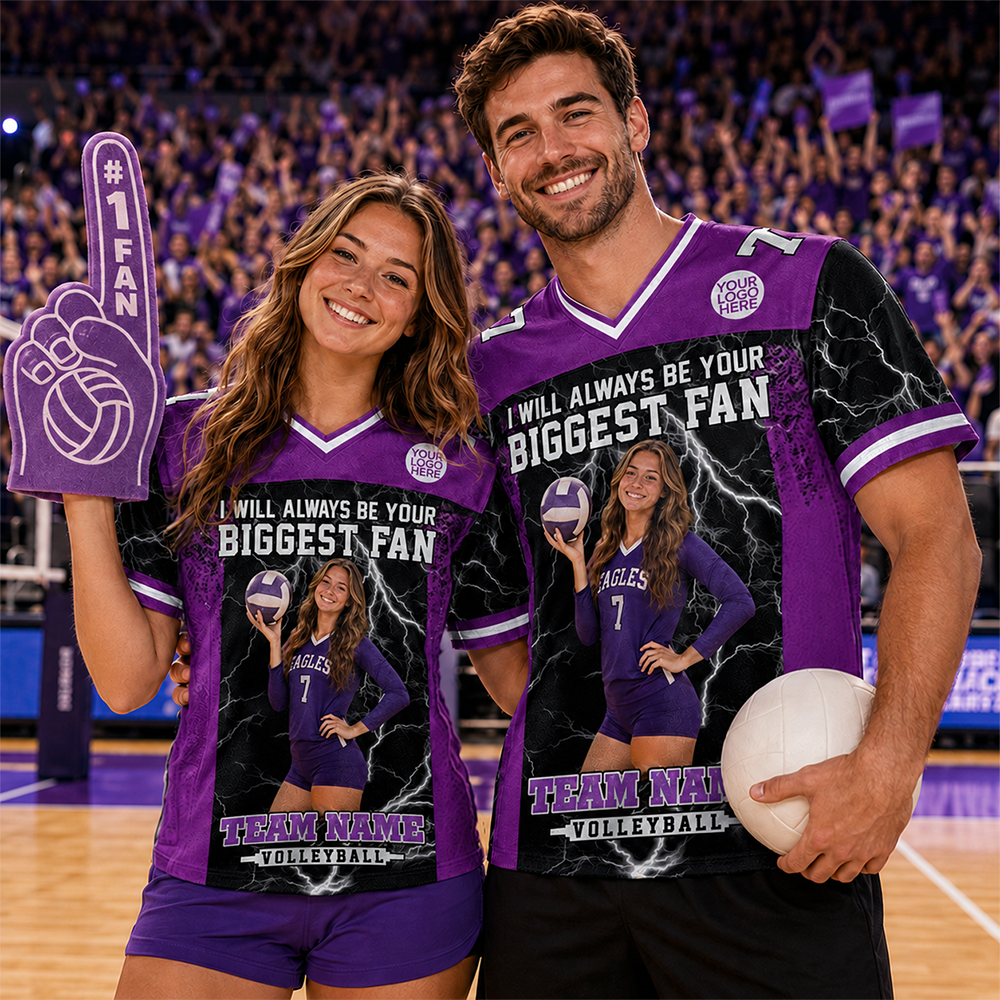 Custom I Will Always Be Your Biggest Fan Shirt, Photo Girls Team Spirit Shirt, Volleyball Lovers Gift L0411 Hv01