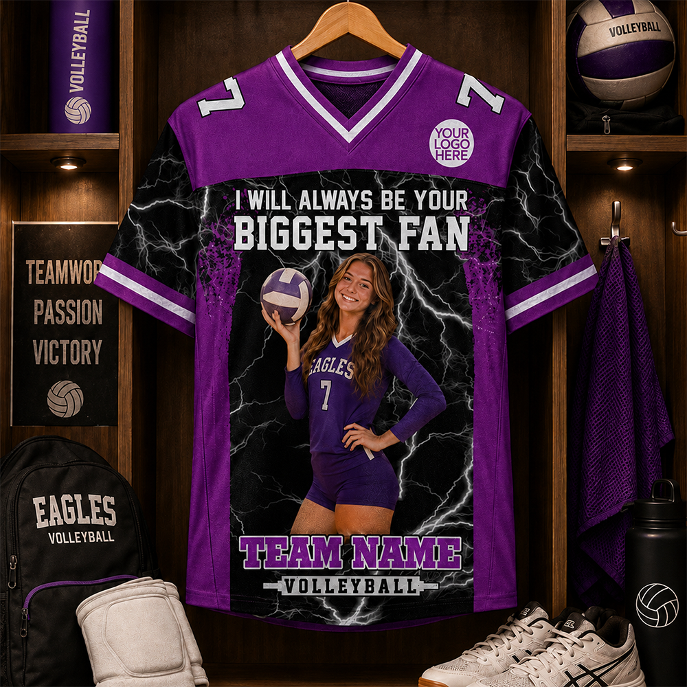 Custom I Will Always Be Your Biggest Fan Shirt, Photo Girls Team Spirit Shirt, Volleyball Lovers Gift L0411 Hv01