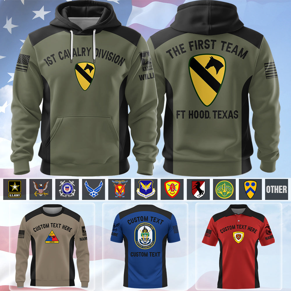 Custom Military Unit Pride Shirt – All Branches & Divisions All Over Print Shirt For Veteran Soldier K1702 Trhn