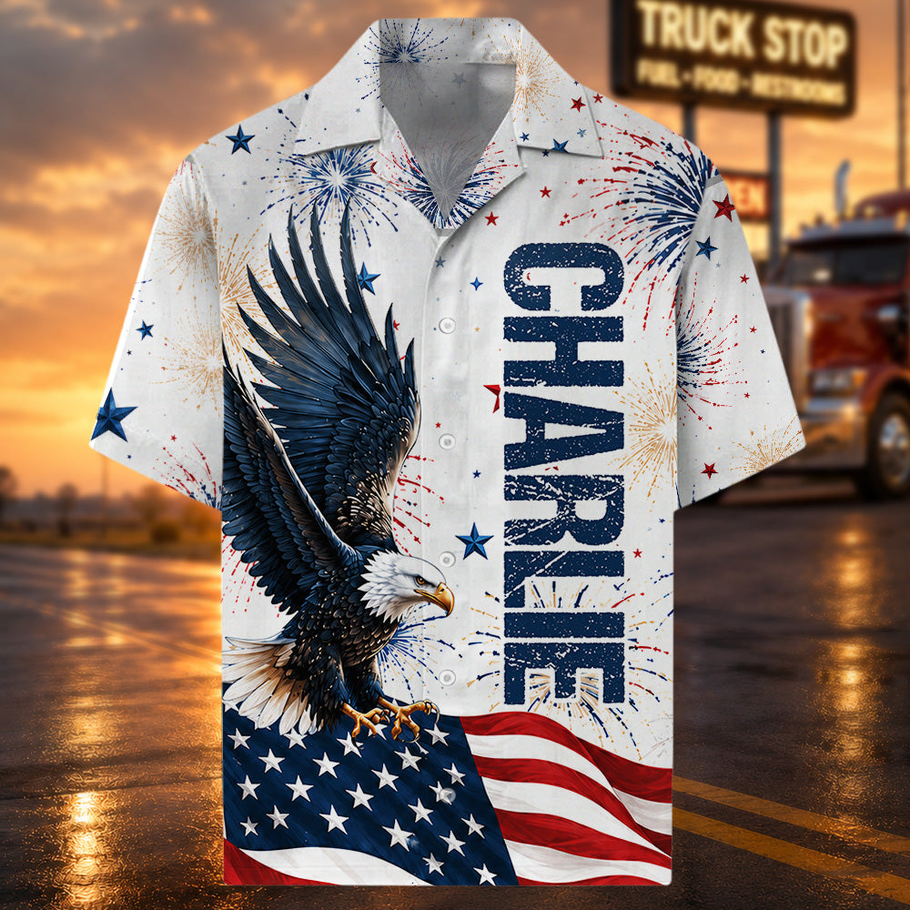 Custom Photo Truck Shirt Gift For Father's Day, Patriotic 4th July Gift L0411 Hv01