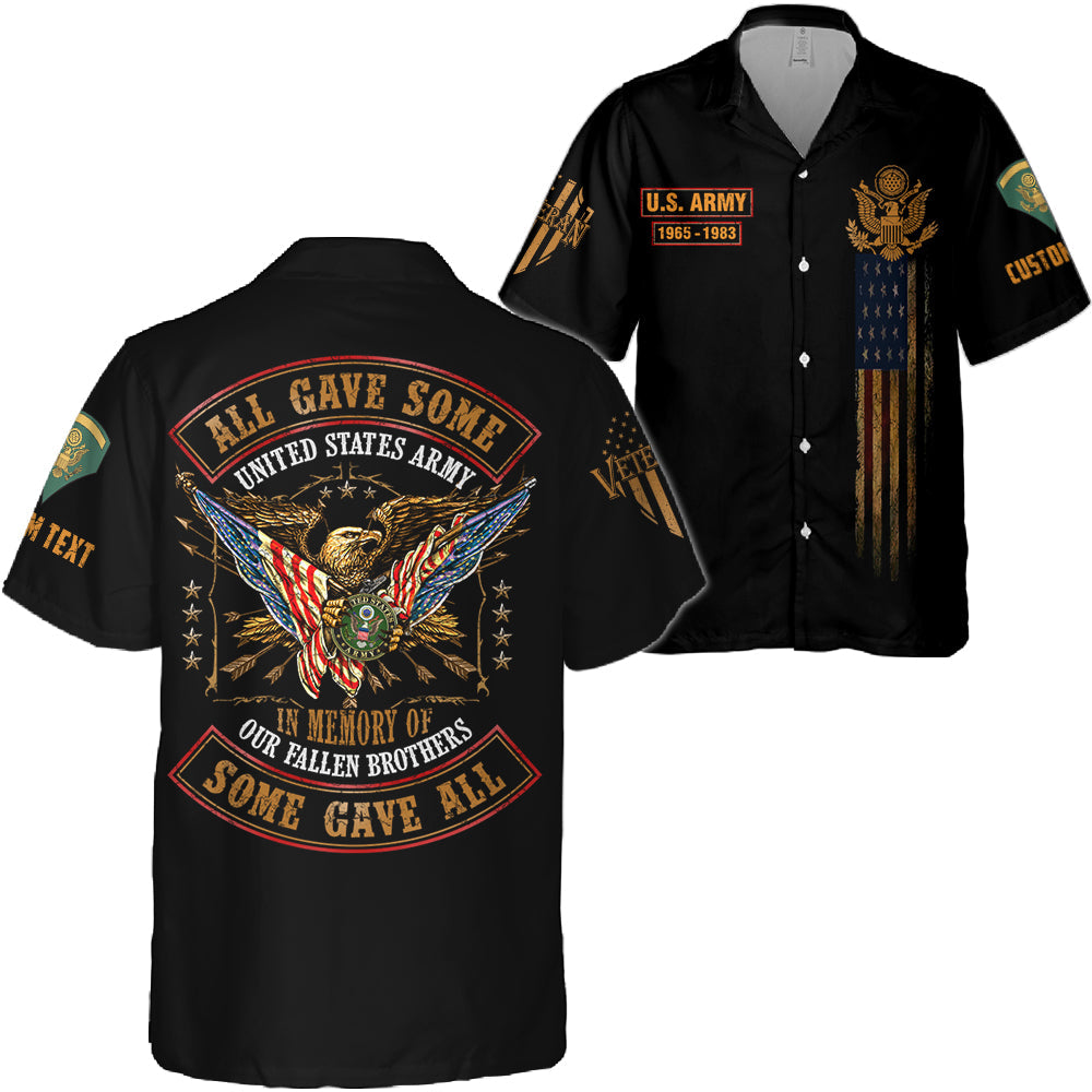 Personalized All Over Print Shirt All Gave Some Some Gave All In Memory Of Our Fallen Brothers Gift For Veterans K1702