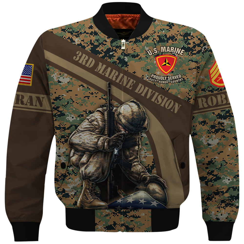 Personalized All Over Print Shirt Available All Military Branch Custom Division Military Camouflage Pattern Gift For Veteran K1702 Trhn