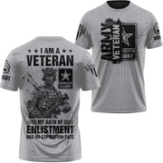 Personalized All Over Print Shirt  I Am A Veteran My Oath of Enlistment Has No Expiration Date Custom All Military Branches Gift For Veterans K1702 Trhn